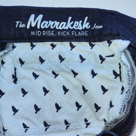 Anthropologie MiH The Marrakesh Mid-Rise Kick Flare Jean Size 26 EUC Boho Chic - Picture 9 of 11